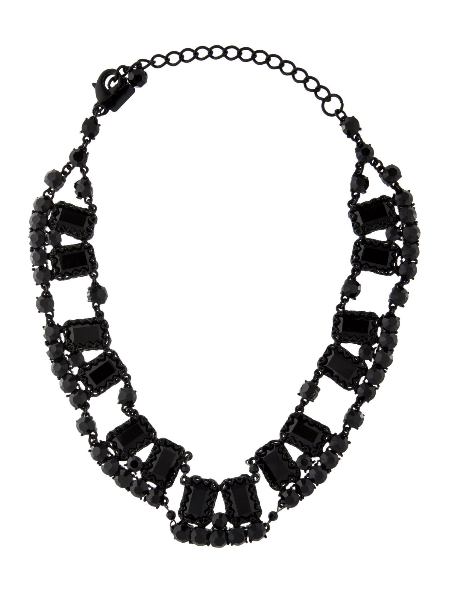 Badgley Mischka Crystal & Bead Collar Necklace